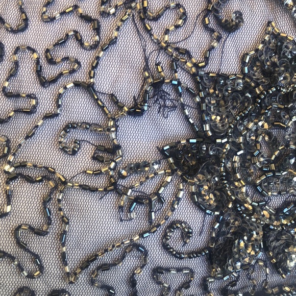 PISARRO NIGHTS Beaded V-neck Cocktail Dress - Picture 11 of 13